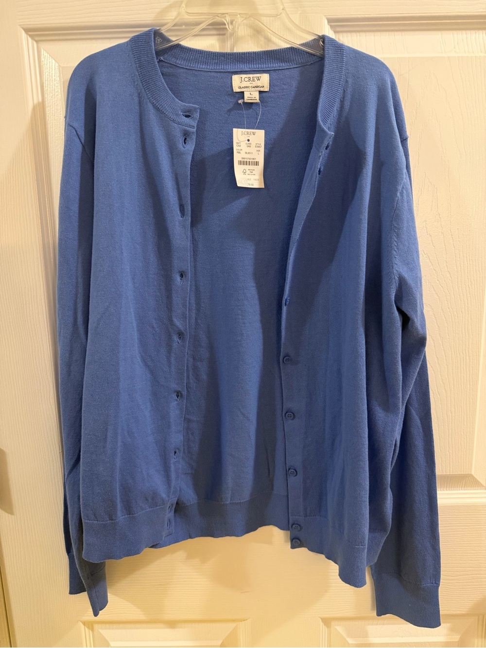 J. Crew Blue Cotton Cardigan
